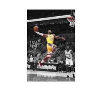 yiili LeBron James Poster 17 Canvas Poster Wall Art Decor Print Picture Paintings for Living Room Bedroom Decoration Unframe-style 12x18inch(30x45cm)