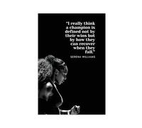 yiili Serena Williams Inspirational Quotes Tennis Poster Canvas Poster Wall Art Decor Print Picture Paintings for Living Room Bedroom Decoration Unframe-style 08x12inch(20x30cm)