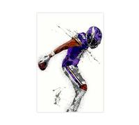 yiili Sports Poster Justin Jefferson Poster 2 Canvas Poster Bedroom Decor Sports Landscape Office Room Decor Gift Unframe-style 12x18inch(30x45cm)