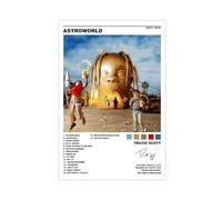 yiili Travis Scott ASTROWORLD Album Poster Canvas Poster Wall Art Decor Print Picture Paintings for Living Room Bedroom Decoration Unframe-style 12x18inch(30x45cm)