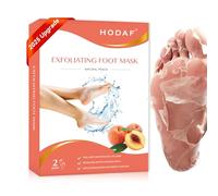 YIIZHAAVK Foot Peel Mask 2 Pairs - 2025 Upgrade Formula Moisturizing and Exfoliating Foot Peeling Mask for Hard Skin, Dry Dead Skin and Callus,Cracked Heels Remover for Feet, Men and Women (Peach)