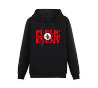 YIJIALIN Men's Hip Hop Group Public Enemy Hooded Hoodies Hoodie Pullover Sweatshirts Black XXL