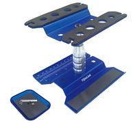 YijiaLink RC Car Work Stand Aluminum Alloy Repair Workstation Bracket with Screw Tray for 1/8 1/10 1/12 1/16 Traxxas Axial Arrma Redcat RC Crawler Monster Truck Buggy (Blue)