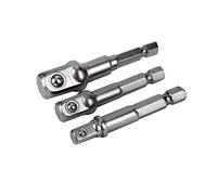 YIJIAN 3Pcs Drill Bit Connector Drill Bits Bar Tools for Carpentry Socket Adapter for Electric Drill Hex Shank Square Head 1/4 3/8 1/2