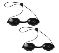 YiJianLiangBai 2 Pairs Sunbed Goggles,Protective Goggles for Tanning Bed Eye Protection,Sunbed Goggles for Sunbathing and Red Light Therapy,Adjustable Sunbed Eye Protection for Women and Men