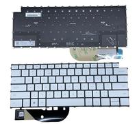 YIJIATech ® New Laptop with Built-in Keyboard and Screwdriver US Layout for Dell XPS 15 9500 17 9700 Precision 5550 5750 with Backlight Frameless (White)