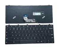 YIJIATech Replacement Keyboard with Screwdriver US Layout for Dell Chromebook 3180 3181 3189 3380 Laptop Keyboard Black Framed Without Backlight (with Lock Key)