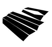 YIJIAVSX Glossy Black Pillar Posts Door Decor Window Stickers Cover Trim For R&enault For Kadjar 2015 2016 2017 2018 Car Door Sealing Strip