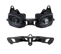 YIJIAVSX Motorcycle Headlamp For For Ninja ZX6R 2007 2008 Motorcycle Front Headlight Upper Fairing Stay Bracket Head Lamp(With Bracket)