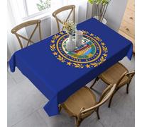 YIJIAYH New Hampshire state flag Print Elegant Rectangular Washable Tablecloth for Kitchen Wedding Party Dining Decoration