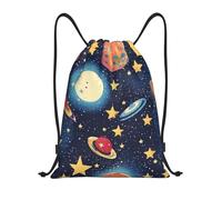 YIJIAYH Versatile Lightweight Drawstring Starry Sky Universe Space Print Bags for Sports, Fitness, Yoga, Travel, Outdoor