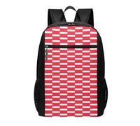 YIJIAYUN 17-Inch Large Capacity Austrian flag Print Backpack for school and outdoor use, for both men and women.