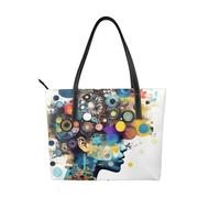 YIJIAYUN Artificial Intelligence Brain Print Handbag designed for travel and business use,a spacious interior, zipper closure