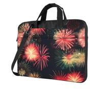 YIJIAYUN Beautiful Fireworks Print Laptop Bags Portable Single Shoulder Bag Slim Briefcase Messenger Bag Multi-Size