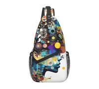 YIJIAYUN Cross chest Artificial Intelligence Brain Print bag diagonally Small Backpack Sling Bag Travel Shoulder Belt Bags unisex