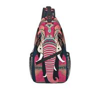 YIJIAYUN Cross chest Bohemian Elephant Pattern Print bag diagonally Small Backpack Sling Bag Travel Shoulder Belt Bags unisex