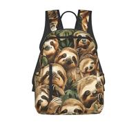YIJIAYUN Cute Sloth Print Lightweight backpack sturdy, durable for going to school, work, shopping, traveling
