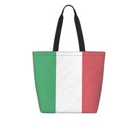 YIJIAYUN DuPont paper Reusable Shopping Italian flag Print Tote Handheld or Shoulder Carry,Lightweight,Foldable