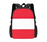 YIJIAYUN Fashion lightweight Austrian flag Print backpack large capacity for going to Schools tourism 16.5 inch
