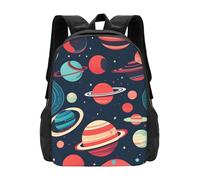 YIJIAYUN Fashion lightweight Outer Space Planets Print backpack large capacity for going to Schools tourism 16.5 inch