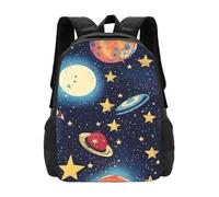 YIJIAYUN Fashion lightweight Starry Sky Universe Space Print backpack large capacity for going to Schools tourism 16.5 inch