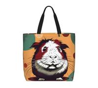 YIJIAYUN High-capacity,lightweight,durable reusable Guinea Pig pattern Print tote bags designed for everyday shopping