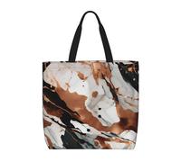 YIJIAYUN High-capacity,lightweight,durable reusable Marble Texture Copper Splatter Print tote bags designed for everyday shopping