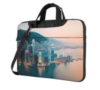 YIJIAYUN Hong Kong Print Laptop Bags Portable Single Shoulder Bag Slim Briefcase Messenger Bag Multi-Size