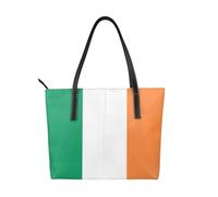 YIJIAYUN Irish flag Print Handbag designed for travel and business use,a spacious interior, zipper closure