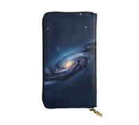 YIJIAYUN Long Women's Fashionable Universe Milky Way Galaxy Print Leather Wallet with Large Clip,Card Holder,compartments.