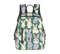 YIJIAYUN many Bunny cute Print Lightweight backpack sturdy, durable for going to school, work, shopping, traveling