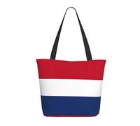 YIJIAYUN Thicker,lightweight and durable tote Dutch flag Print bags with zipper designed for everyday shopping