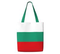 YIJIAYUN This canvas shoulder shopping Bulgarian Flag Print bag is sturdy durable lightweight For daily commuting