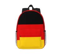 YIJIAYUN Water-repellent twill German flag Print Backpacks lightweight Bookbag Laptop Daypack for Teen 15 inch