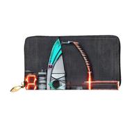 YIJIAYUN Women's Fashionable Long Darts Arrows Print Leather Wallet with Large Clip,Card Holder,compartments.
