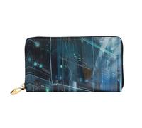 YIJIAYUN Women's Fashionable Long Hacker Attack Print Leather Wallet with Large Clip,Card Holder,compartments.