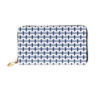 YIJIAYUN Women's Fashionable Long Leather Finnish Flag Print Wallet with Large Clip, compartments, Card Holder