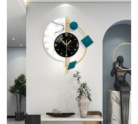 YIJIDECOR Large Silent Wall Clocks, Modern, Battery Operated, Non-Ticking for Bedroom Office Kitchen Home Metal Glass Decoration, Quartz Wall Watch for Indoor House, Living Room Decor