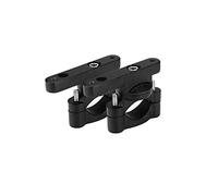 YIJIEBAO 1 Pair Motorcycle Headlight Spotlight Bracket Fog Lamp Supporter Fit for 17-27mm Bar Universal Front Head Light Stand(Tube Clamp)