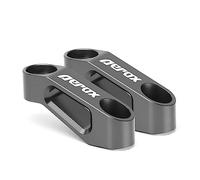 YIJIEBAO 2PCS Motorcycle Rearview Mirrors Riser Extension Bracket Adapter Accessories Fit For Yamaha AEROX155 AEROX 155 NVX 155 NVX155 Mount Extender(Grey AEROX)