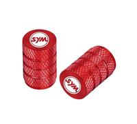 YIJIEBAO 6 Colors Wheel Tyre Valve Cover Caps Stem Plug Accessories Fit For SYM Maxsym 400I 600I TL500 TL508 Jetx Jet X 125 150 Fiddle 2 3 4(Red)