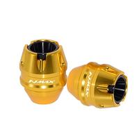 YIJIEBAO Fit For Yamaha XMAX250 XMAX300 NMAX 155 XMAX 300 250 Front Fork Wheel Fall Protection Frame Slider Anti Crash Protector Accessorie Frame Sliders(NMAX-Gold)