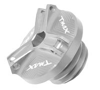 YIJIEBAO M20*2.5 Motorcycle Engine Oil Cup Fuel Filler Tank Cap Cover Fit For YAMAHA TMAX 530 560 T-MAX 530 TMAX530 TMAX560 2012-2021 2022 Accessories(Sliver)