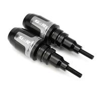 YIJIEBAO Motorcycle CNC Frame Sliders Falling Protection Guard Crash Protector Fit For SUZUKI GSR 400 600 750 GSR400 GSR600 GSR750 All Year Frame Sliders(Silver)