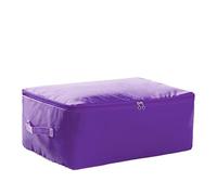 YIJINYVN Storage boxes Quilt Storage Bag Oxford Organizer Large Capacity Closet Organizers Blanket Dustproof Zipper Storage Bags Wardrobe Storage Box(Purple,L 60x50x25cm)