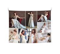 YIJIUWKIS Custom Tapestry Add 2 to 10 Photos & Any Text Personalized Wall Hanging Large Backdrop Room Decoration Wedding, Anniversary Birthday Gifts for Women Girls Boys Men, 80x60in, 8 Images