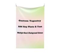 YIJIUWKIS Custom Tapestry Wall Hanging with Photos & Text Personalised Backdrop Party Home Room Decor, Wedding Anniversary Festivals Birthday DIY Gifts for Kids Adult, 152x102CM / 60x40IN, Vertical