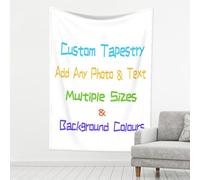 YIJIUWKIS Custom Tapestry with Photo, Text Personalised Wall Hanging Decoration for Bedroom Large Customised Backdrop Wedding, Xmas, Birthday Gifts for Her, 203x152CM / 80x60IN, Vertical