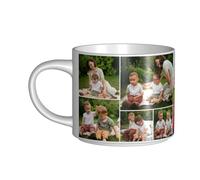 YIJIUWKIS Personalised Mug with 1 to 10 Photos Text Name Logo Custom Coffee Cup Double Sided Design Graduation Birthdays Gifts for Women Men Mum Dad, 450ml, 10 Images