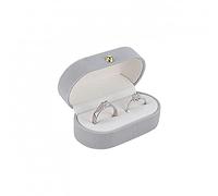 YIJOY Jewelry Box Ring Display Ewellery Organiser Storage Jewelry Gift Box Wedding Proposal Classic Packaging Exquisite Suitable Case Holder for Womens Anniversary Birthday Light Grey 2.95*1.57*1.37in